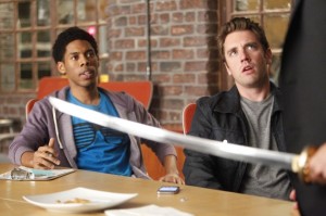 Bret Harrison and Alphonso McAuley in BREAKING IN - Season 1 - "Tis Better To Have Loved and Flossed" | ©2011 Fox/Jordin Althaus