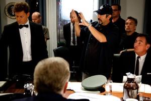 Director Jon Cassar and Greg Kinnear behind the scenes on THE KENNEDYS | ©2011 Zak Cassar/Reelz Channel