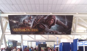 LORD OF THE RINGS: WAR IN THE NORTH video game poster from WonderCon2011