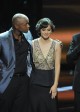Javier Colon, Dia Frampton and Carson Daly on THE VOICE - Season 1 - The Finals Results Show | ©2011 NBC/Lewis Jacobs
