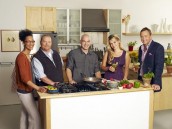 Carla Hall, Mario Batali, Michael Symon, Daphne Oz, Clinton Kelly host THE CHEW - Season 1 } ©2011 ABC/Craig Sjodin