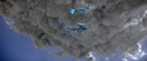 A spaceship emerges from the sky in RCVR - Season 1 | ©2011 Science 2 Fiction
