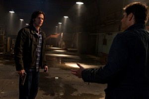 Jensen Ackles and Jared Padalecki in SUPERNATURAL - Season 7 - "Hello, Cruel World" | ©2011 The CW/Jack Rowand