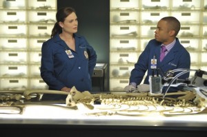 Emily Deschanel and Eugene Byrd in BONES - Season 7 - "The Male in the Mail" | ©2011 Fox/Richard Foreman