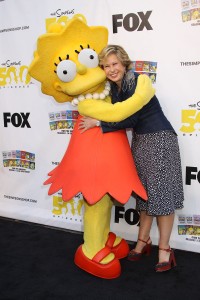 Lisa Simpson and Yeardley Smith at THE SIMPSONS Ultimate Fan Marathon Challenge Kick-Off in celebration of the 500th episode | ©2012 Sue Schneider Lisa Simpson and Yeardley Smith at THE SIMPSONS Ultimate Fan Marathon Challenge Kick-Off in celebration of the 500th episode | ©2012 Sue Schneider
