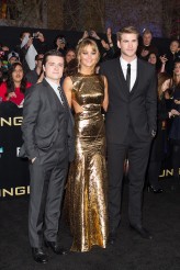 Josh Hutcherson, Jennifer Lawrence, Liam Hemsworth at the World Premiere of THE HUNGER GAMES | ©2012 Sue Schneider