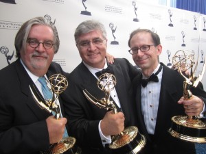 Matt Groening, Maurice LaMarche and David X. Cohen at the Emmys | ©2012 Futurama TM and ©2012 Twentieth Century Fox Film Corp. All Rights Reserved