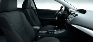 The sleek interior of the 2012 MAZDA3 FOUR-DOOR | ©2012 Mazda