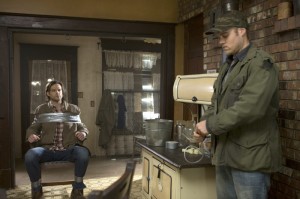 Jared Padalecki as Sam and Reilly Dolman as Connor in SUPERNATURAL - Season 9 - "Alex Annie Alexis Ann" | ©2014 The CW/Katie Yu