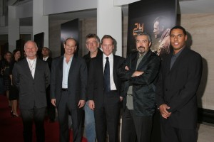 Rodney Charters, Howard Gordon, Michael Klick, Keifer Sutherland at the 24:Redemption - Captured in Africa photo exhibit at The Paley Center for Media, November 10, 2008 | | © 2008 Sue Schneider