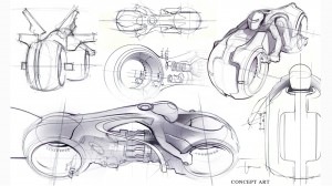 TRON: LEGACY Light Cycle concept art | ©2010 Disney Enterprises