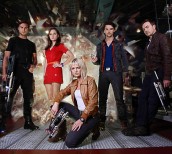 Ben Mansfield, Ruth Kearney, Hannah Spearritt, Andrew-Lee Potts and Ciarán McMenamin in PRIMEVAL - Season 4 |© 2010 Impossible Pictures