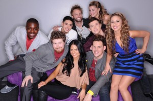 AMERICAN IDOL - Season 10 - The Final 9: Clockwise from bottom right: Haley Reinhart, James Durbin, Pia Toscano, Casey Abrams, Jacob Lusk, Stefano Langone, Paul McDonald, Lauren Alaina and Scotty McCreery | ©2011 Fox/Michael Becker