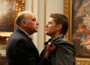 Kurt Fuller and Jensen Ackles in SUPERNATURAL - Season 5 - "Point of No Return" | ©2010 The CW Network/Jack Rowand