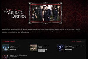 THE VAMPIRE DIARIES iTunes store | ©2011 Warner Bros.
