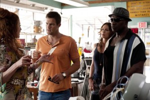 Geoff Stults, Saffron Burrows and Michael Clarke Duncan in BONES - Season 6 - "The Finder" | ©2011 Fox/Glenn Watson