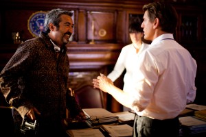 Director Jon Cassar and Barry Pepper behind the scenes of THE KENNEDYS | ©2011 Zak Cassar/Reelz Channel