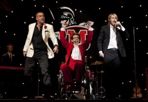 Mark Salling, Kevin McHale and Chord Overstreet in GLEE - Season 2 - "Prom Queen" | ©2011 Fox/Adam Rose