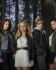 The cast of THE SECRET CIRCLE - Season 1 including Nick Armstrong, Brittany Robertson, Phoebe Jane Tonkin, Jessica Parker Kennedy, Thomas Dekker | ©2011 The CW