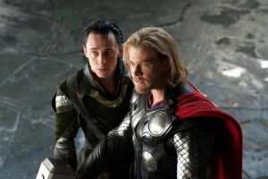 Tom Hiddleston and Chris Hemsworth in THOR | ©2011 Marvel/Paramount