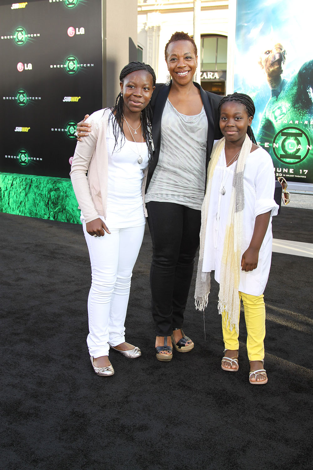 Marianne Jean Baptiste and family at the Los Angeles Premiere of GREEN LANT...