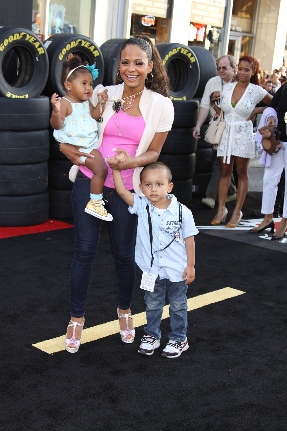 Christina Milian and children at the World Premiere of CARS 2 | ©2011 ...
