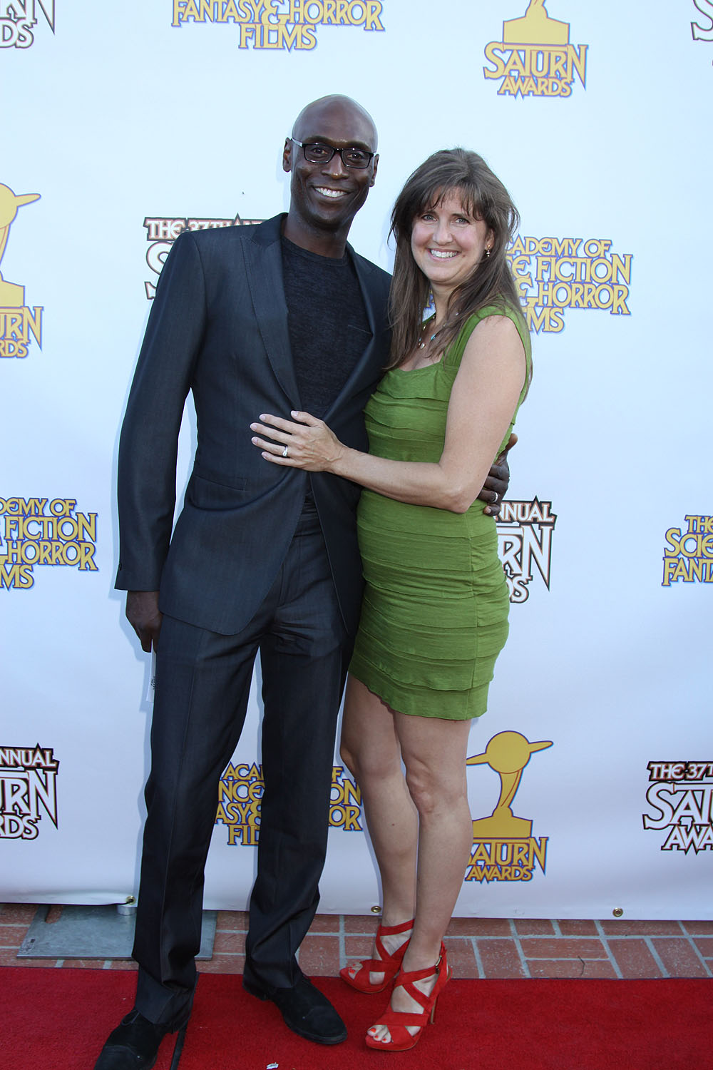 Lance Reddick and Stephanie Day at the 37th Annual Saturn Awards at The Cas...