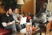 Ethan Suplee, Elijah Wood and Jason Gann in WILFRED - Season 1 - "Fear" | ©2011 FX/Michael Yarish
