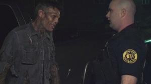 Charlie Sanders and a werewolf in DEATH VALLEY - Season 1 - "Pilot" | ©2011 MTV
