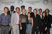 CW Panels L-R back row - Scott Porter, Mike Colter, Cress Williams, Adam Harrington, Nestor Carbonell, Eric Charmleo, L-R front row - Wilson Bethel, Jaime King, Leila Gerstein, Andrew Miller, Nicole Snyder at the 2011 PaleyFest Fall TV Preview presents THE CW | ©2011 Sue Schneider