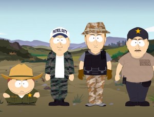 Cartman and the Border Patrol on SOUTH PARK - Season 15 - "The Last of the Meheecans" | ©2011 Comedy Central