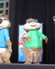 Jason Lee does Alvin yell with Simon and Theodore at the ALVIN AND THE CHIPMUNKS HAND & FOOTPRINT CEREMONY | ©2011 Sue Schneider