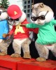 Simon, Alvin, Theodore put their feet in cement at the ALVIN AND THE CHIPMUNKS HAND & FOOTPRINT CEREMONY | ©2011 Sue Schneider