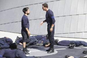 Joshua Gomez and Zachary Levi in CHUCK - Season 5 - "Vs. the Frosted Tips" | ©2011 NBC/Jordin Althaus