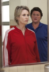 Dot-Marie Jones and Jane Lynch in GLEE - Season 3 - "I Kissed a Girl" | ©2011 Fox/Adam Rose