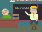 Mr. Garrison and someone claiming to have Indian blood on SOUTH PARK - Season 15 - "A History Channel Thanksgiving" | ©2011 Comedy Central