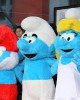 Papa Smurf, Clumsy, Smurfette at THE SMURFS Hand and Footprint Ceremony | ©2011 Sue Schneider