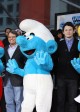 Papa Smurf, Bob Osher, Clumsy, Anton Yelchin and Smurfette at THE SMURFS Hand and Footprint Ceremony | ©2011 Sue Schneider