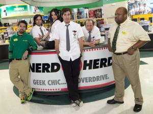 Joshua Gomez, VIk Sahay, Julia Ling, Zachary Levi, Scott Krinsky and Mark Christopher Lawrence in CHUCK | ©NBC/Mitchell Haaseth