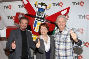 VOLTRON voice cast Neil Ross, B.J. Ward and Michael Bell at the THQ VOLTRON event