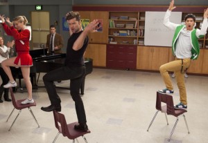 Ricky Martin, Heather Morris and Harry Shun, Jr.  in GLEE - Season 3 - "The Spanish Teacher" | ©2012 Fox/Adam Rose
