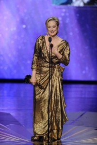 Meryl Streep accepts her award for Best Actress for THE IRON LADY at the 84th Annual Academy Awards | ©2012 A.M.P.A.S.