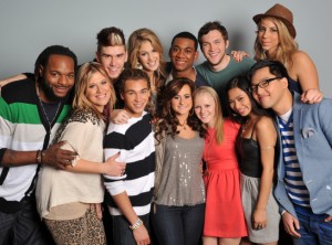 Elise Testone, Heejun Han, Jessica Sanchez, Hollie Cavanagh, Skylar Laine, DeAndre Brackensick, Erika Van Pelt, Jermaine Jones, Colton Dixon, Shannon Magrane, Joshua Ledet and Phillip Phillips are the AMERICAN IDOL - Top 12 - Season 11 | ©2012 Fox/Michael Becker