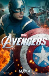 THE AVENGERS poster featuring Captain America (Chris Evans) and Hawkeye (Jeremy Renner)| ©2012 Marvel Studios