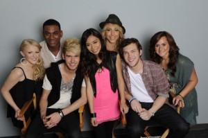 Holly Cavanaugh, Josh Ledet, Colton Dixon, Jessica Sanchez (saved), Elise Testone, Phillip Phillips and Skylar Laine are the Top 7 (plus save) on AMERICAN IDOL - Season 7 | ©2012 Fox/Michael Becker