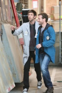 TJ Thyne and Joel David Moore in BONES - Season 7 - "The Twist in the Twister" | ©2011 Fox/Patrick McElhenney