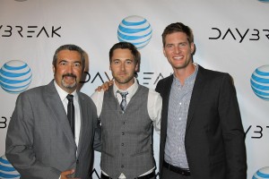 Jon Cassar, Ryan Eggold and Ryan McPartlin at the premiere of the Web series DAYBREAK | ©2012 Sue Schneider