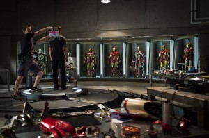 Robert Downey is Tony Stark/Iron Man in the first behind the scenes photo of IRON MAN 3 | ©2012 Marvel Studios/Zade Rosenthal