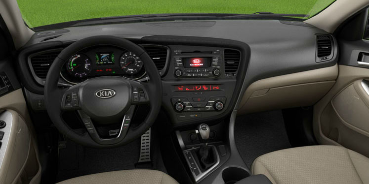The Interior Of The 2012 Kia Optima Hybrid C 2012 Kia