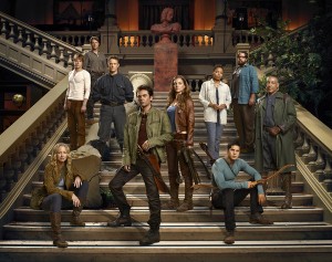 Anna Lise Phillips, Graham Rogers, Tim Guiee, David Lyons, Billy Burke, Tracy Spiridakos, Maria Howell, JD Pardo, Zak Orth, Giancarlo Esposito in REVOLUTION - Season 1 | ©2012 NBC/Nino Munoz